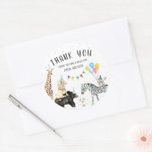 Modern Eenvoudig Feestbeest Bedankt Ronde Sticker (Envelop)