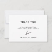 Modern eenvoudig Floral Vrijgezellenfeest - Hartel Bedankkaart (Voorkant)