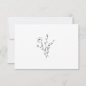 Modern eenvoudig Floral Vrijgezellenfeest - Hartel Bedankkaart (Achterkant)