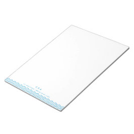 Modern Eenvoudig Formeel Blauw 3 Monogram Golf Ran Notitieblok