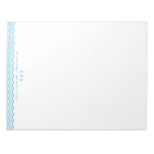 Modern Eenvoudig Formeel Blauw 3 Monogram Golf Ran Notitieblok (Voorkant)