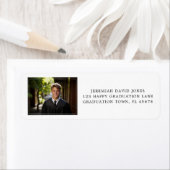 Modern eenvoudig foto Afstudeerder retour adres la Etiket (Insitu)