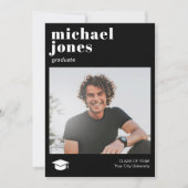 Modern eenvoudig foto-afstuderen aankondiging (Voorkant)