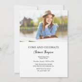 Modern Eenvoudig Foto Collage Afstuderen Kaart (Achterkant)