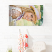 Modern eenvoudig foto gepersonaliseerd Afstuderen Spandoek (Insitu)