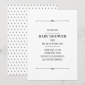 Modern eenvoudig genderneutraal baby shower kaart (Voorkant / Achterkant)