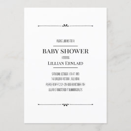 Modern eenvoudig genderneutraal baby shower kaart