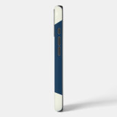 Modern eenvoudig geometrisch blauw en crème Case-Mate iPhone case (Achterkant / Links)