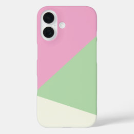 Modern eenvoudig geometrisch kleurenblok iPhone 16 hoesje