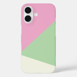Modern eenvoudig geometrisch kleurenblok iPhone 16 hoesje