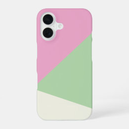Modern eenvoudig geometrisch kleurenblok iPhone 16 hoesje