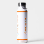 Modern eenvoudig gepersonaliseerd Afstuderen Sinaa Waterfles (Links)