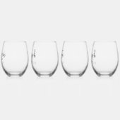 Modern Eenvoudig Gepersonaliseerd Bruidsmeisje Voo Wijnglas Zonder Voet (Links)