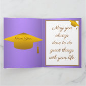 Modern eenvoudig Gold Paars aanpassen Kaart (Binnen)