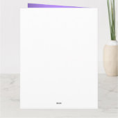 Modern eenvoudig Gold Paars aanpassen Kaart (Achterkant)