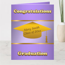 Modern eenvoudig Gold Paars aanpassen Kaart