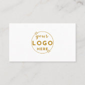 Modern Eenvoudig Goud Logo Aangepaste Iconen Socia Visitekaartje (Achterkant)