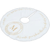 Modern Eenvoudig Goud Religieuze Bijbel Verse Kers Kerstboom Rok (Gekanteld)