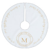 Modern Eenvoudig Goud Religieuze Bijbel Verse Kers Kerstboom Rok (Voorkant)