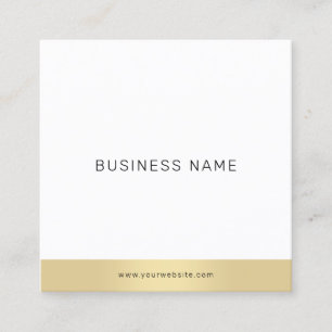 Modern Eenvoudig Goud Wit Professioneel Elegant Ko Vierkante Visitekaartje