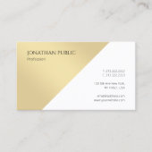 Modern Eenvoudig Goud Wit Sjabloon Professionele T Visitekaartje (Voorkant)