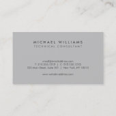 Modern Eenvoudig Gouden Cirkel Grijs Visitekaartje (Achterkant)