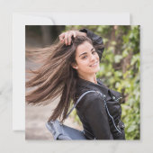 Modern Eenvoudig Gouden Rood Afstudeerfeest Kaart (Achterkant)