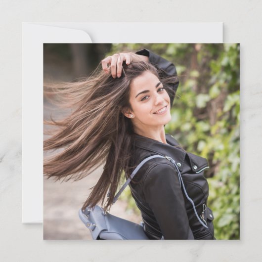 Modern Eenvoudig Gouden Rood Afstudeerfeest Kaart (Achterkant)