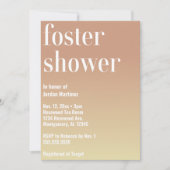 Modern Eenvoudig Gradiënt Foster Care Baby shower Kaart (Voorkant)