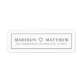 Modern eenvoudig grafisch hoofdsteunadres etiket (Voorkant)