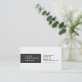Modern eenvoudig grijs aantrekkelijk Visitekaartje (Staand voorkant)