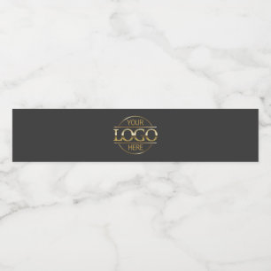 Modern eenvoudig grijs bedrijf Business Logo Brand Waterfles Etiket