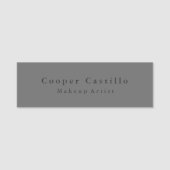 Modern eenvoudig grijs naamplaatje (Voorkant)