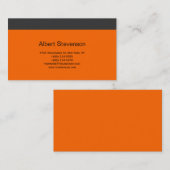 Modern eenvoudig grijs Sinaasappel consultant Visi Visitekaartje (Voorkant / Achterkant)