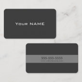 Modern eenvoudig grijs visitekaartje (Voorkant / Achterkant)