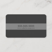 Modern eenvoudig grijs visitekaartje (Achterkant)