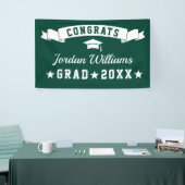 Modern Eenvoudig Groen Afstudeerfeest 2024 Spandoek (Beurs)