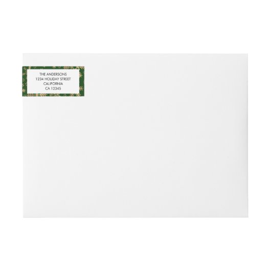 Modern Eenvoudig Groen Goud Vrolijk Kerstmis (Voorkant)