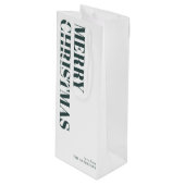 Modern eenvoudig groen Hedendaags Vrolijk Kerstfee Wijn Cadeautas (Voorkant Gekanteld)