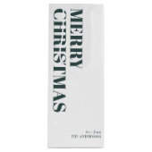 Modern eenvoudig groen Hedendaags Vrolijk Kerstfee Wijn Cadeautas (Voorkant)