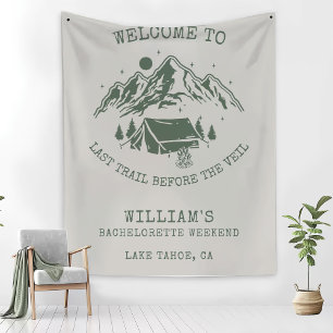 Modern eenvoudig groen kamp vrijgezellenfeest fleece deken