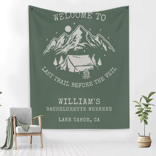 Modern eenvoudig groen kamp vrijgezellenfeest fleece deken