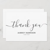 Modern Eenvoudig Handgeschreven Dank Je Bedankkaart (Voorkant / Achterkant)