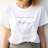 Modern eenvoudig handgeschreven script bakkerij t-shirt