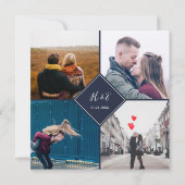 Modern eenvoudig handschrift foto bruiloft kaart (Achterkant)