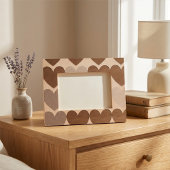 Modern, eenvoudig hartontwerp gegraveerde lijstjes