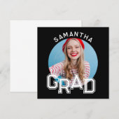 Modern Eenvoudig High School Afstudeerder Foto Afs Kaart (Voorkant / Achterkant)