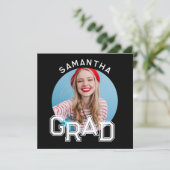 Modern Eenvoudig High School Afstudeerder Foto Afs Kaart (Staand voorkant)