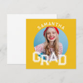 Modern Eenvoudig High School Afstudeerder Foto Afs Kaart (Voorkant / Achterkant)