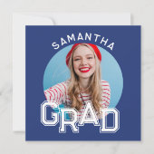Modern Eenvoudig High School Afstudeerder Foto Afs Kaart (Voorkant)